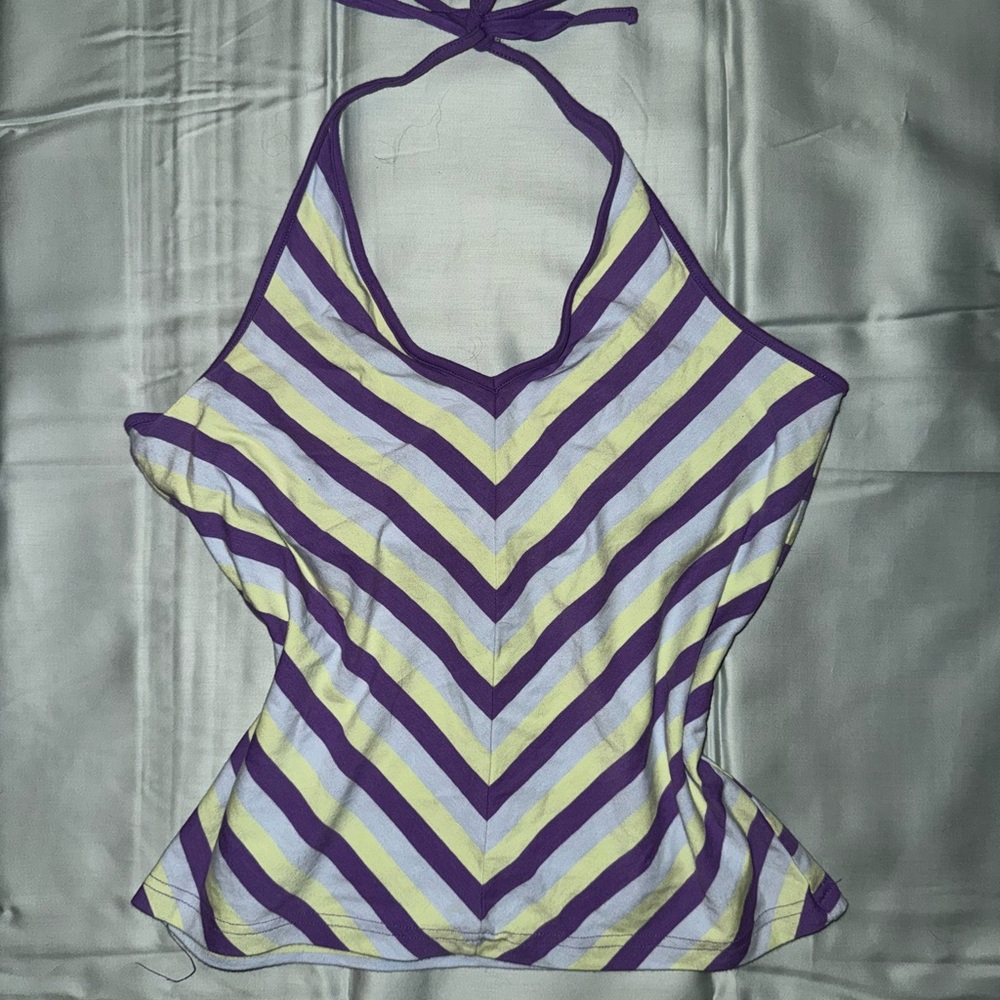 GAP Chevron Purple and Yellow Halter Tank Top